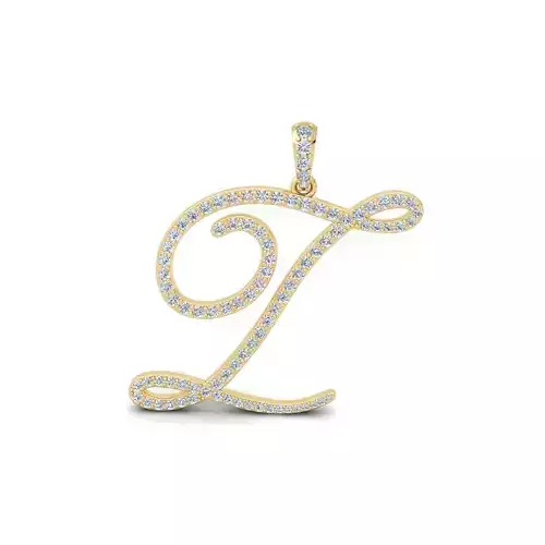 Z Font Latter Pendent 3d Model and Render