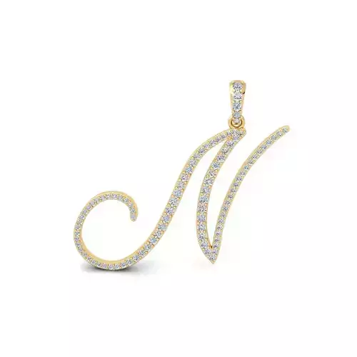 N Font Latter Pendent 3d Model and Render 3D print model