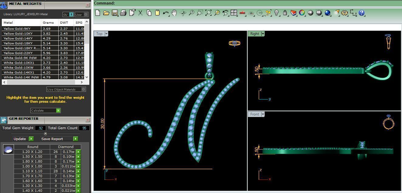 N Font Latter Pendent 3d Model and Render 3D print model_9