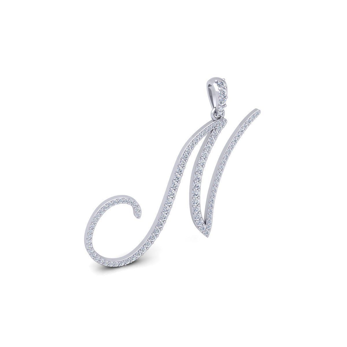 N Font Latter Pendent 3d Model and Render 3D print model_5