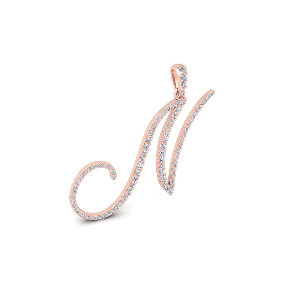 N Font Latter Pendent 3d Model and Render 3D print model_4