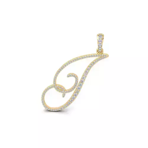 J Font Latter Pendent 3d Model and Render 3D print model 3D print model