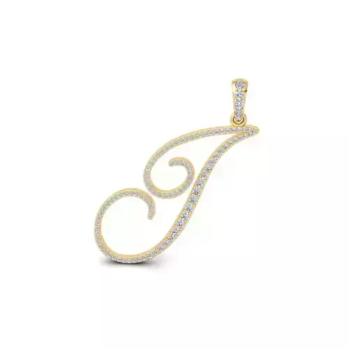 I Font Latter Pendent 3d Model and Render 3D print model 3D print model