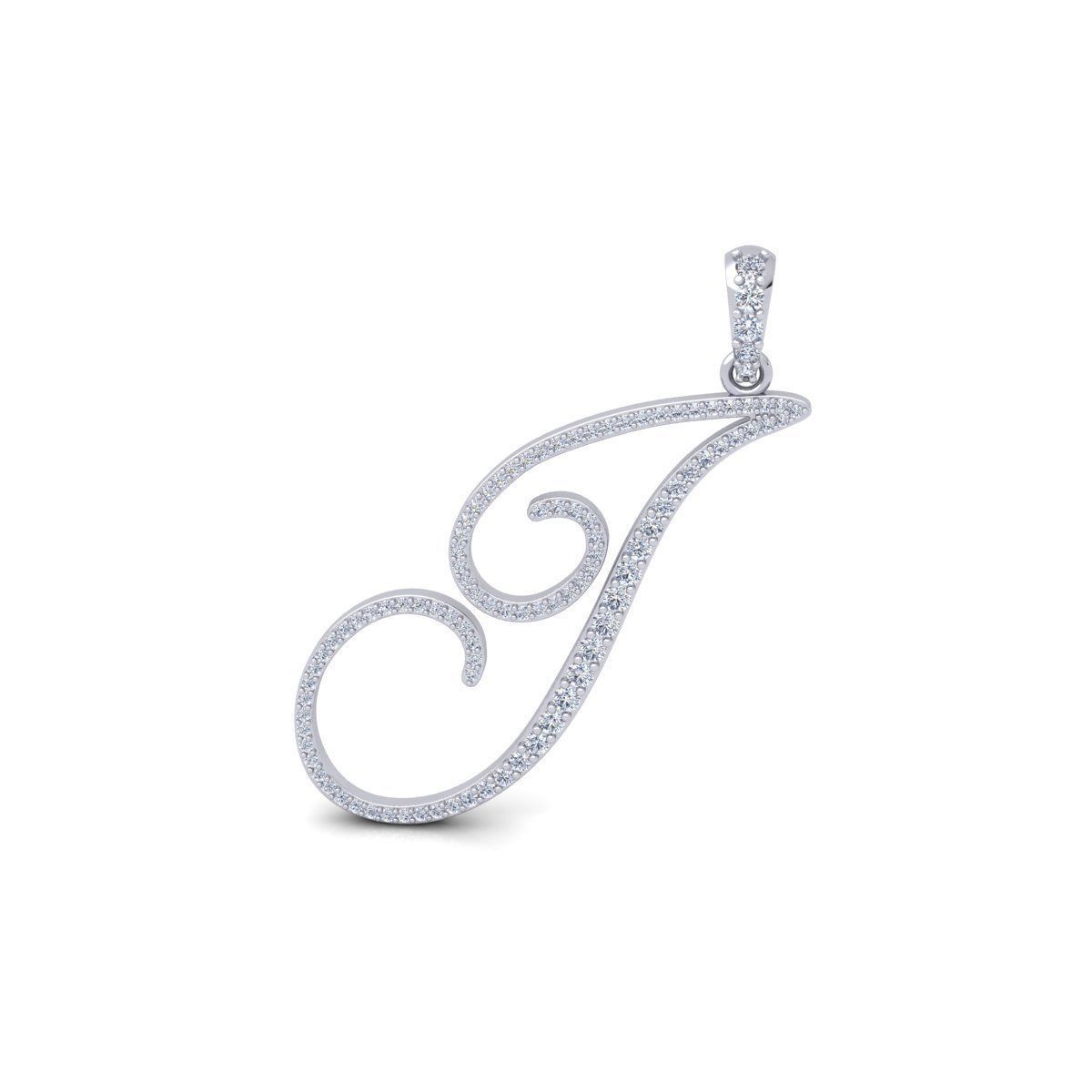 I Font Latter Pendent 3d Model and Render 3D print model 3D print model_2