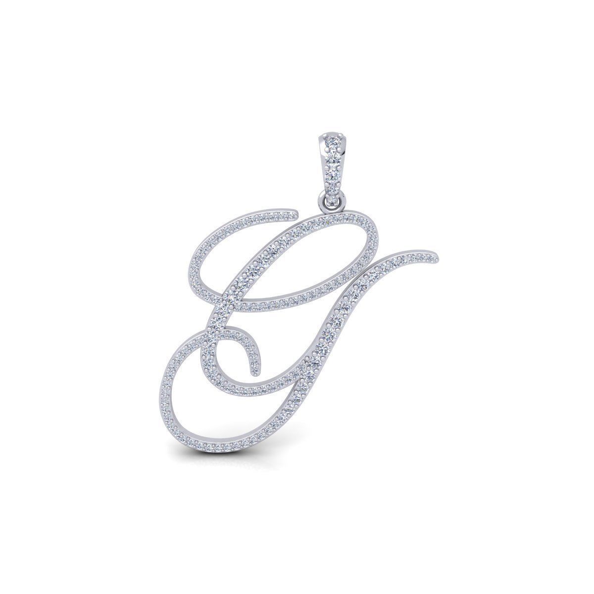 G Font Latter Pendent 3d Model and Render 3D print model 3D print model_2