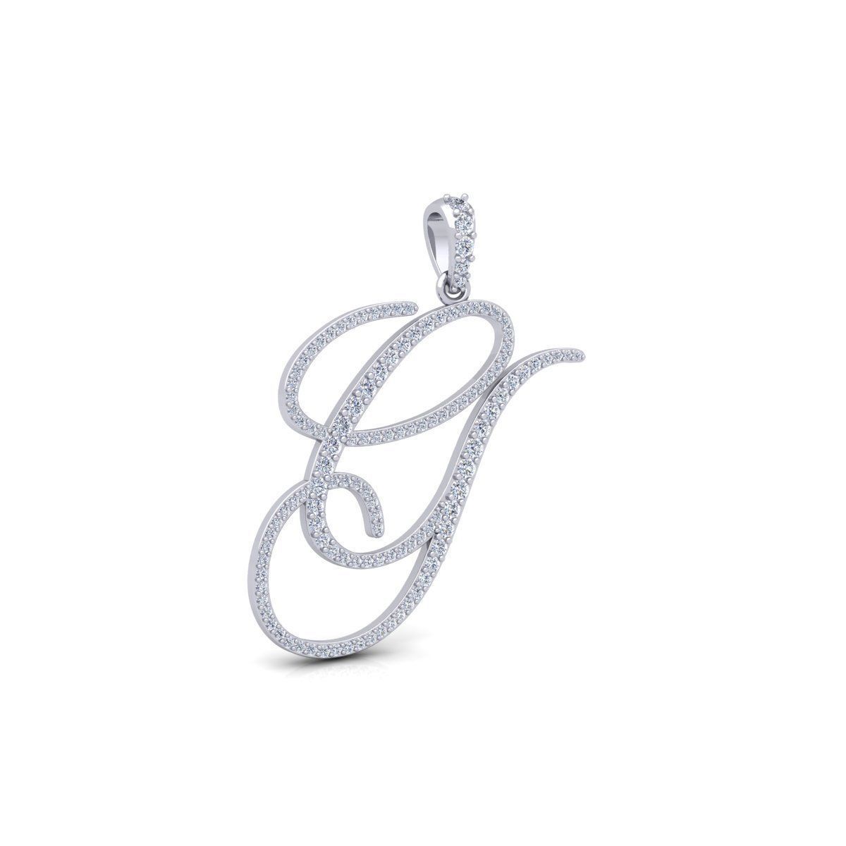 G Font Latter Pendent 3d Model and Render 3D print model 3D print model_5