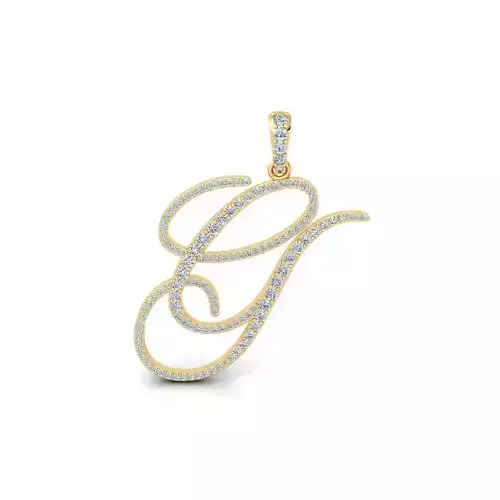 G Font Latter Pendent 3d Model and Render 3D print model 3D print model