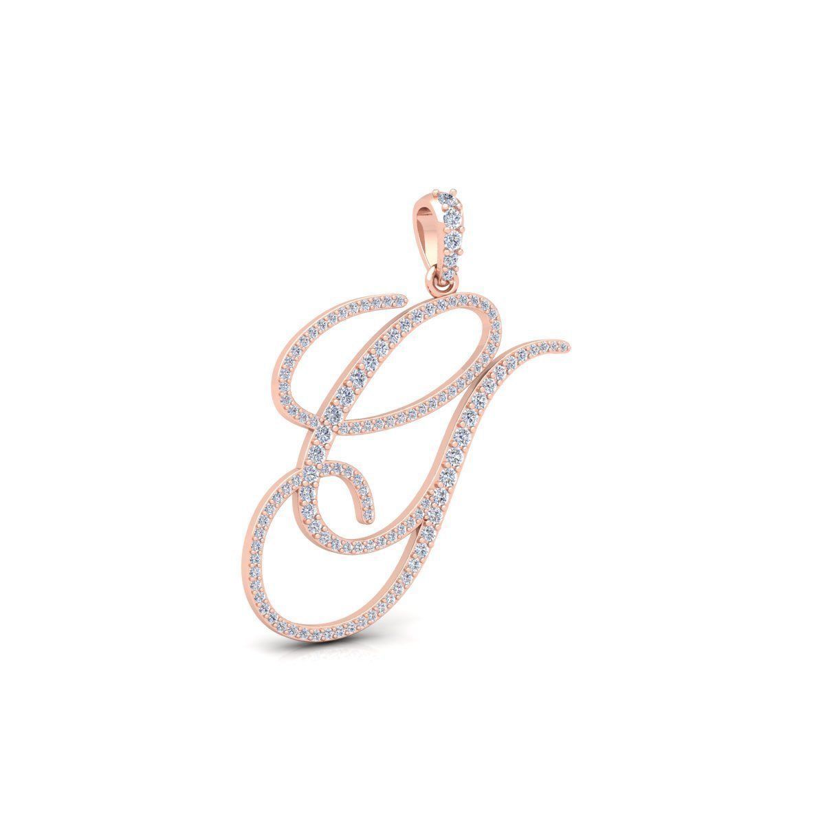 G Font Latter Pendent 3d Model and Render 3D print model 3D print model_4