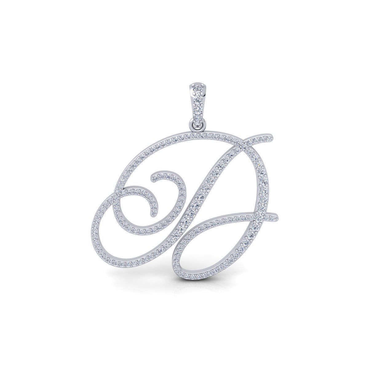 D Font Latter Pendent 3d Model and Render 3D print model 3D print model_2