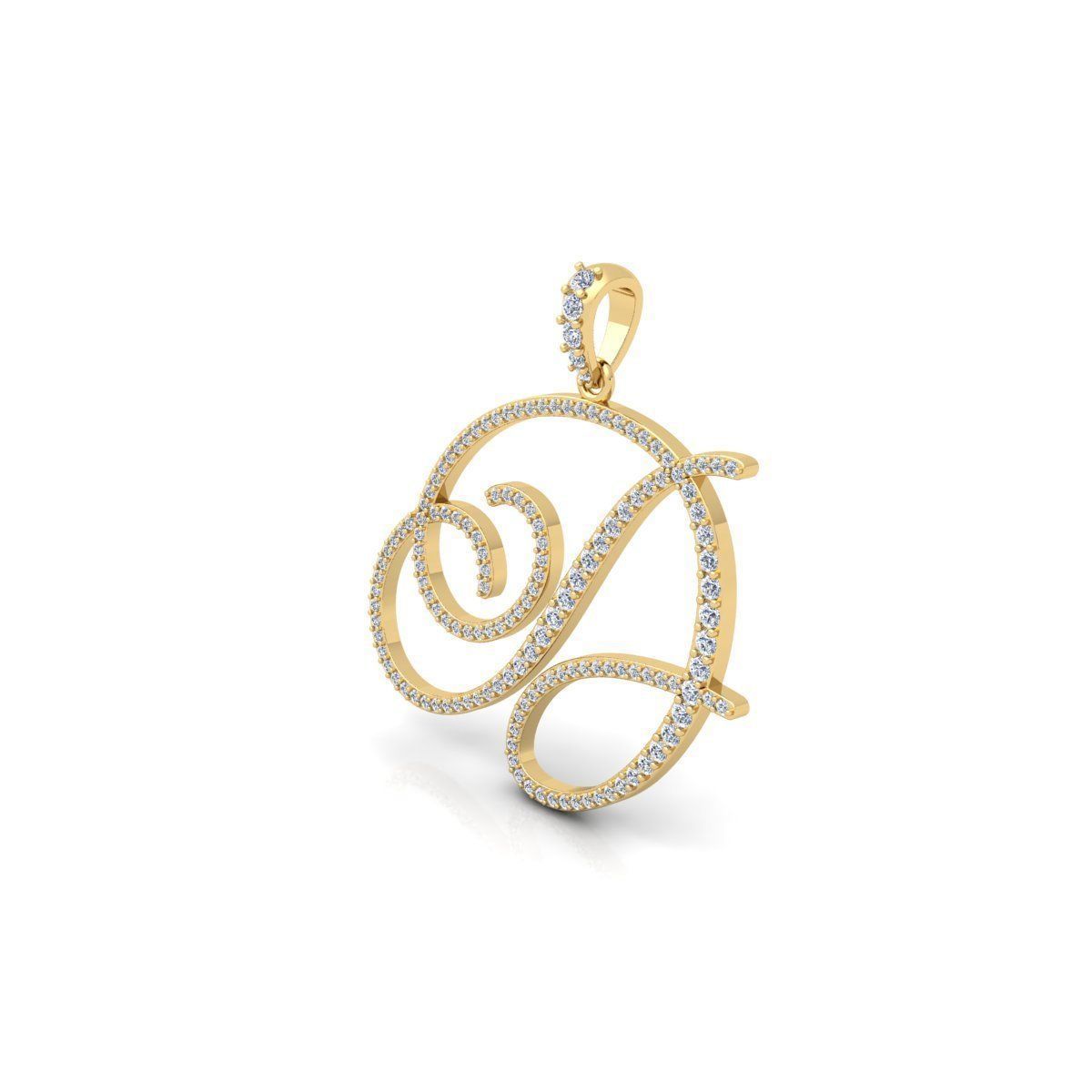 D Font Latter Pendent 3d Model and Render 3D print model 3D print model_6