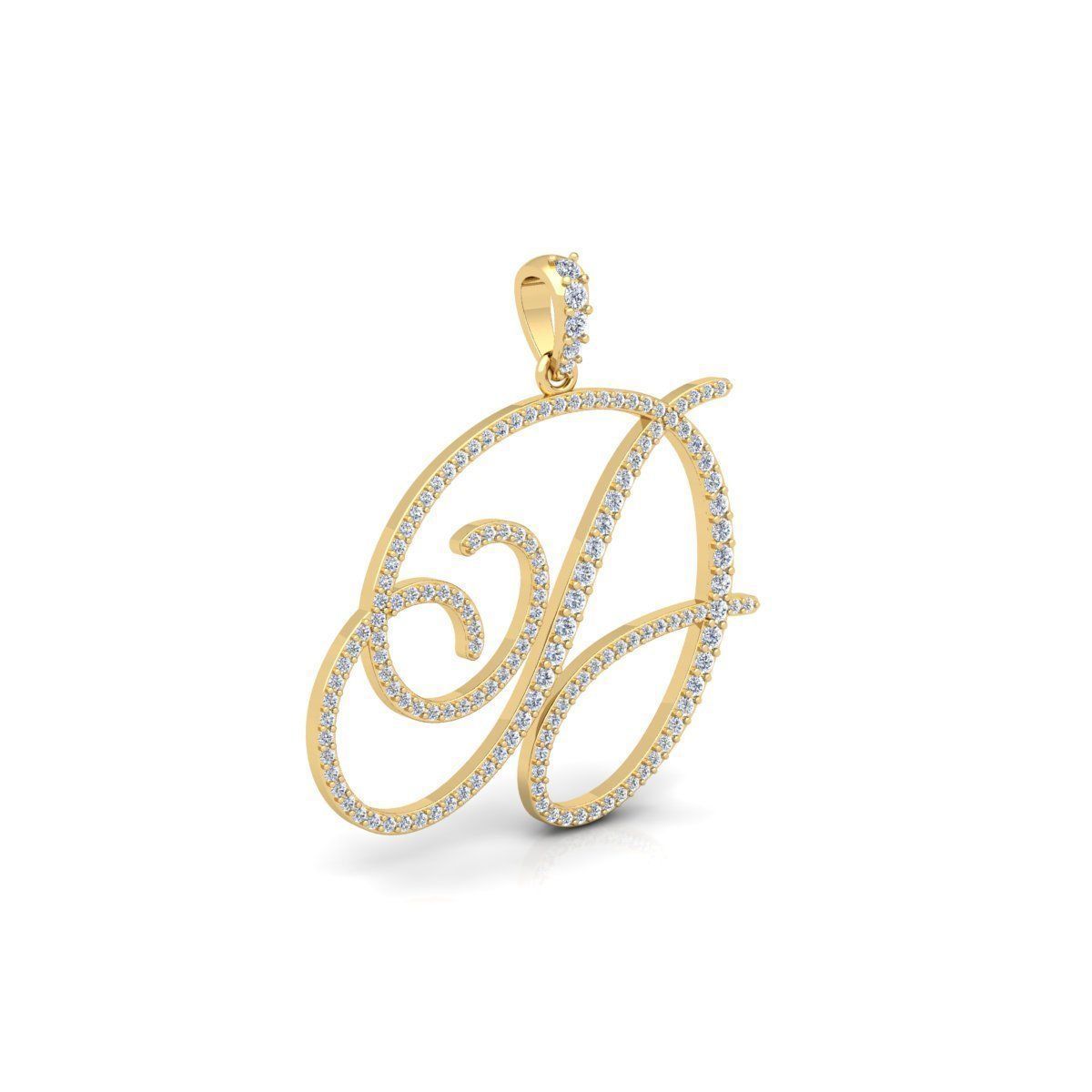 D Font Latter Pendent 3d Model and Render 3D print model 3D print model_3