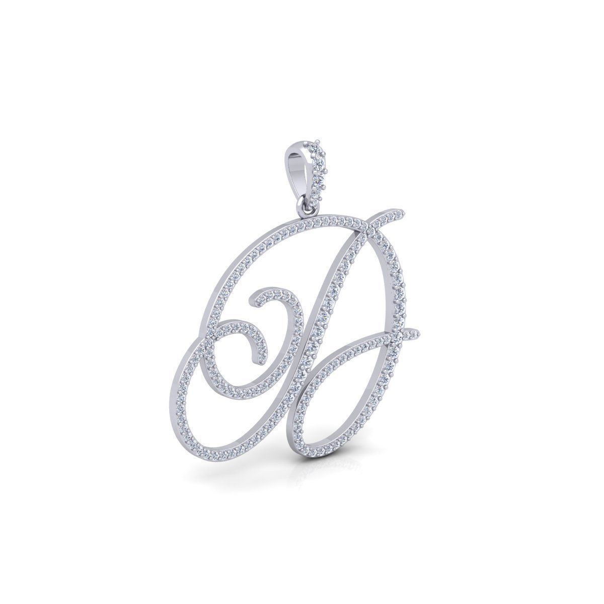 D Font Latter Pendent 3d Model and Render 3D print model 3D print model_5