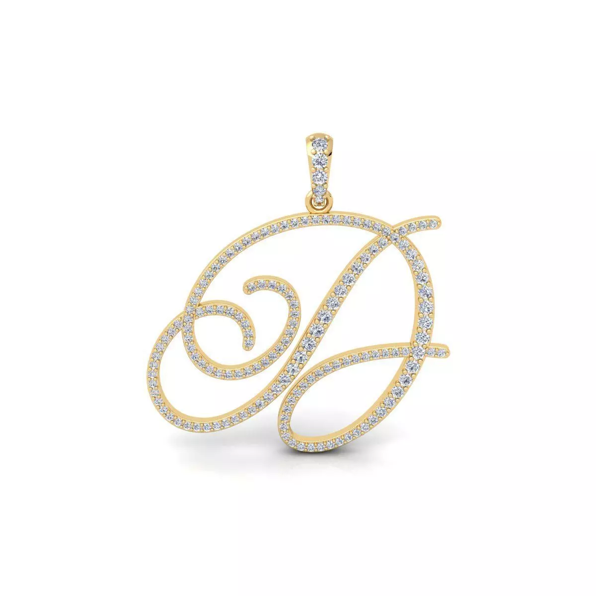 D Font Latter Pendent 3d Model and Render 3D print model 3D print model_0