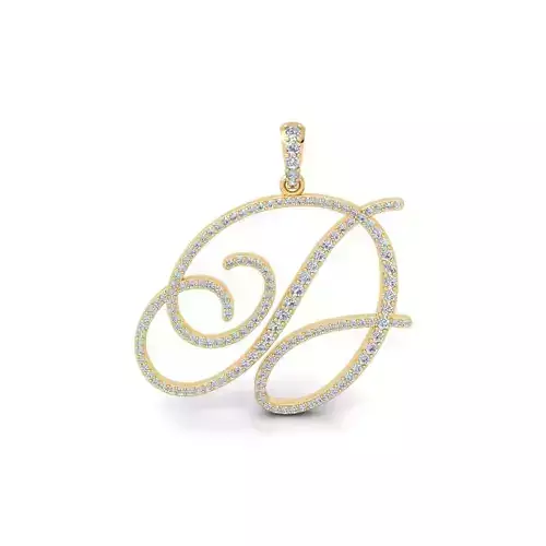 D Font Latter Pendent 3d Model and Render 3D print model 3D print model