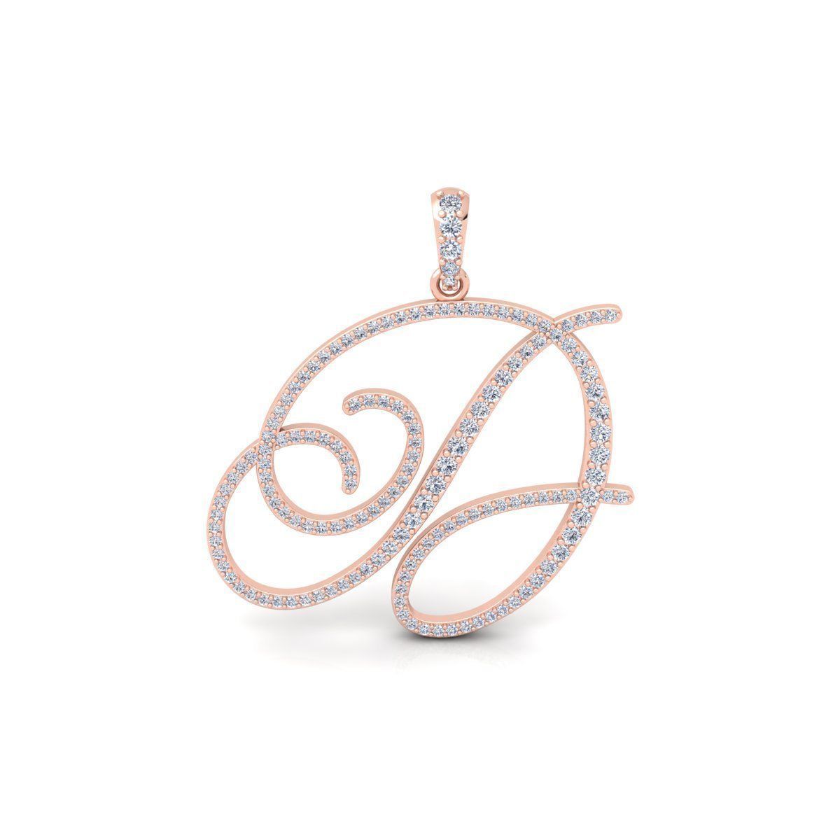 D Font Latter Pendent 3d Model and Render 3D print model 3D print model_1