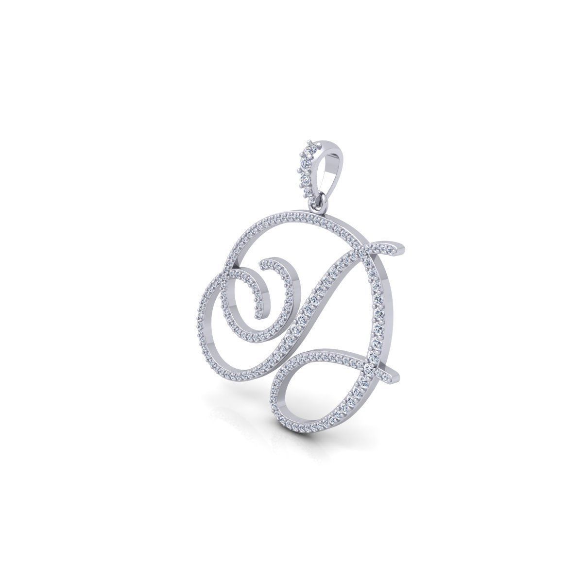 D Font Latter Pendent 3d Model and Render 3D print model 3D print model_8