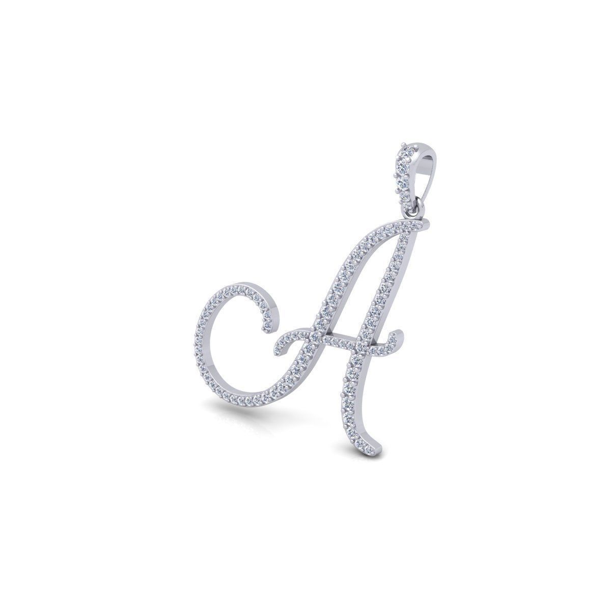 A Font Latter Pendent 3d Model and Render 3D print model 3D print model_8