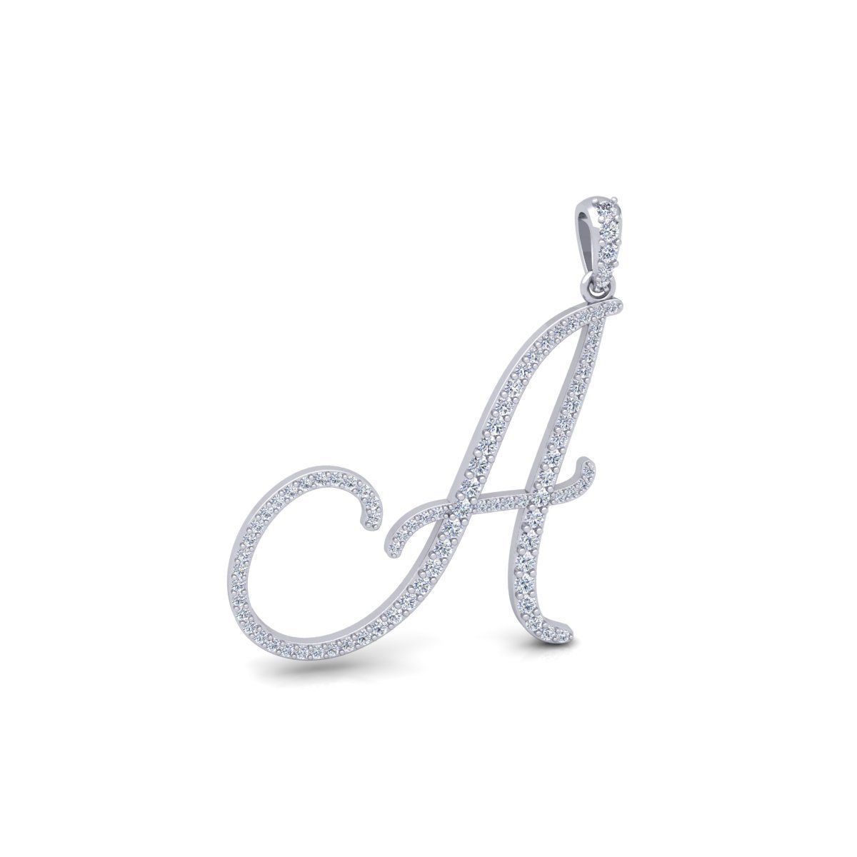 A Font Latter Pendent 3d Model and Render 3D print model 3D print model_5