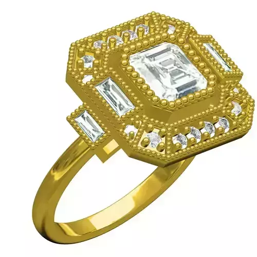 Unique Diamond Vintage Ring