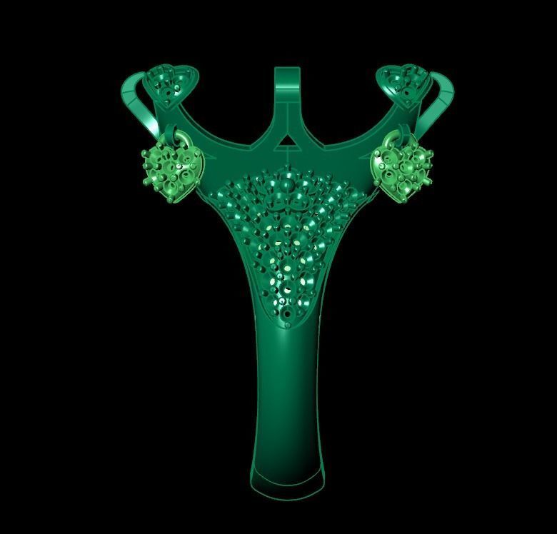 Pasquale Bruni Sissi Ring with rectangular stone 3D print model_5