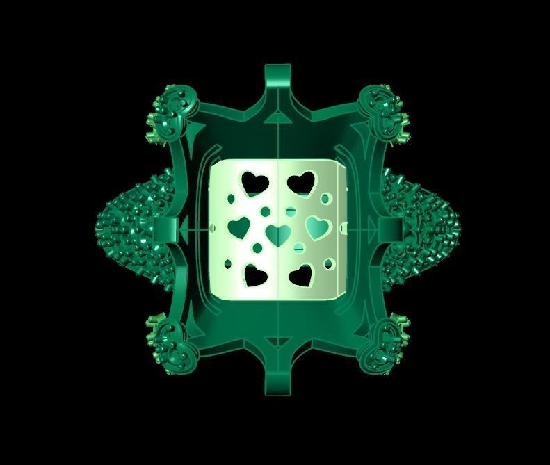 Pasquale Bruni Sissi Ring with rectangular stone 3D print model_3