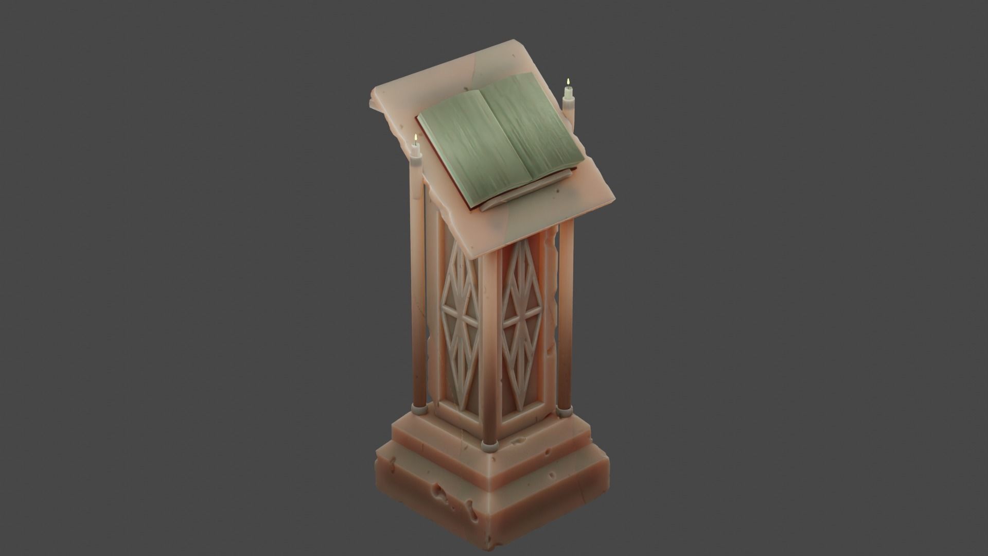 Stylized Tombstones Pack Low-poly 3D model_7