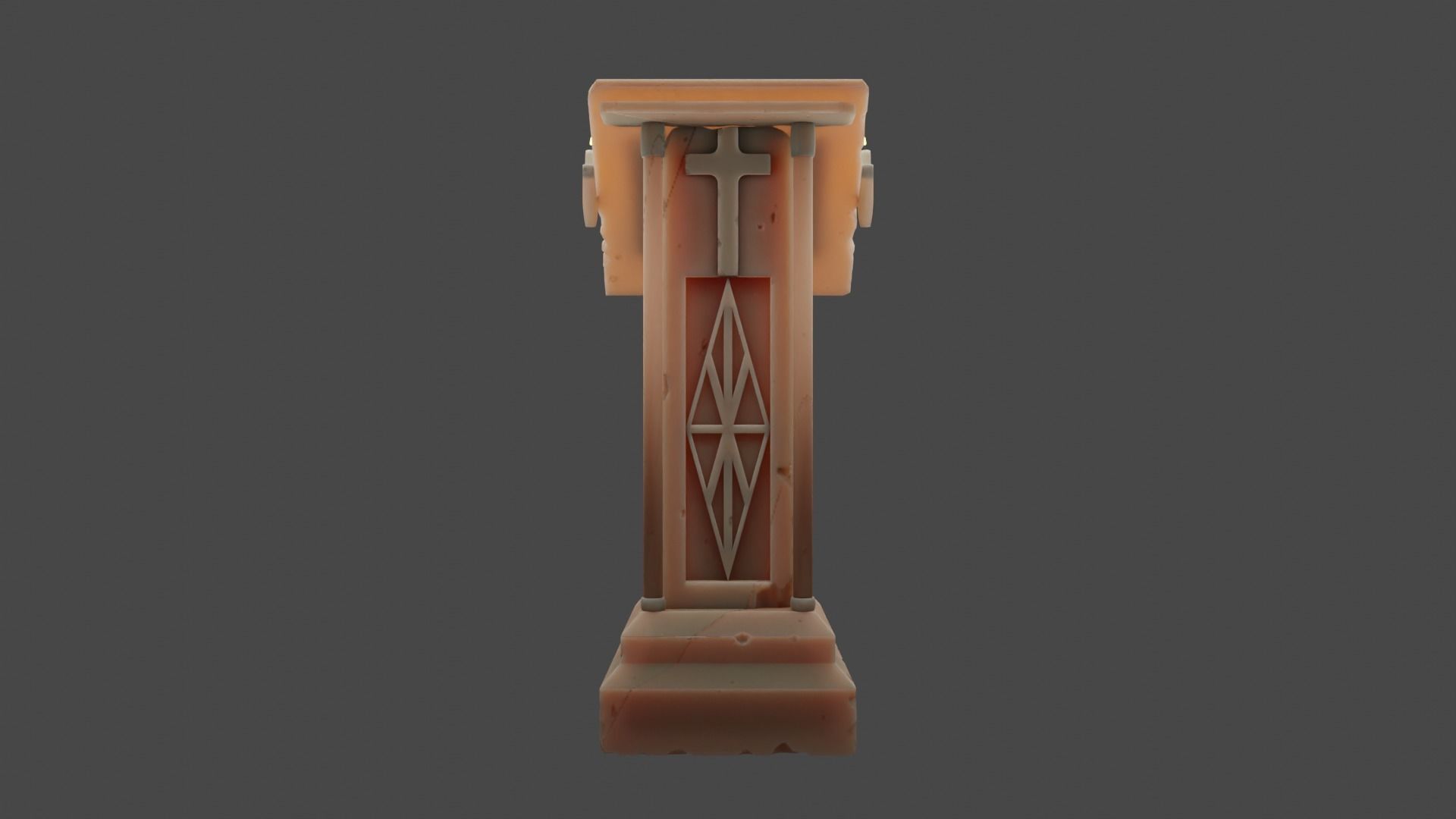 Stylized Tombstones Pack Low-poly 3D model_6