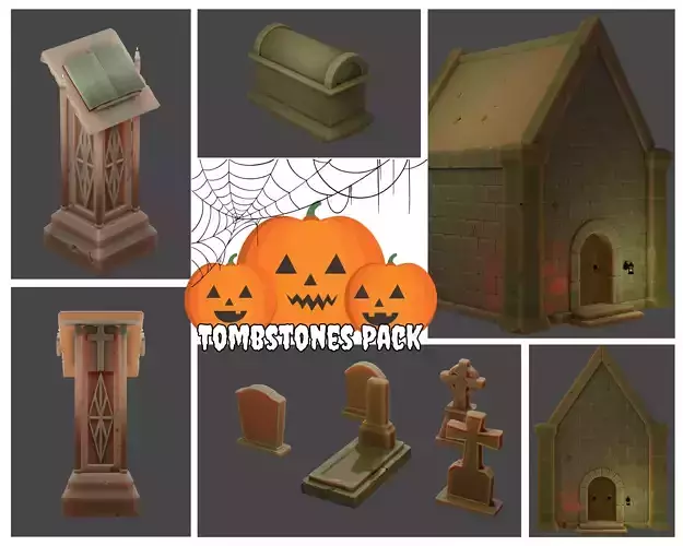 Stylized Tombstones Pack