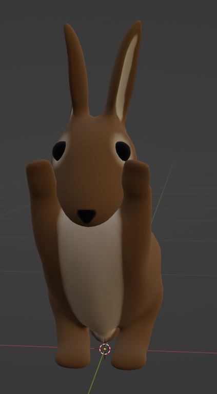 Rabbit riged and animated Low-poly 3D model_3