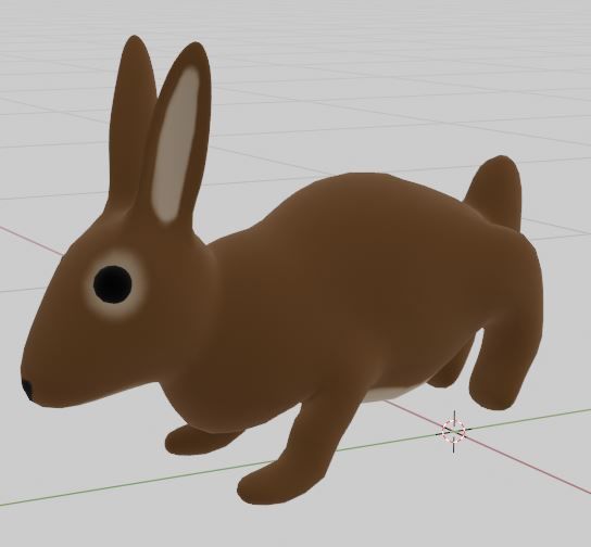 Rabbit riged and animated Low-poly 3D model_5