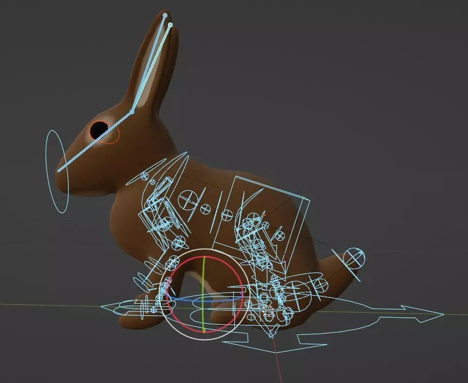 Rabbit riged and animated Low-poly 3D model_0