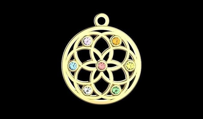 pendant Flower of Life 3D print model