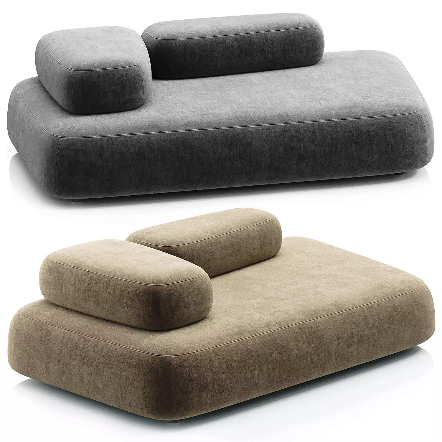Bubble Rock sofa by Living Divani 3D model_0