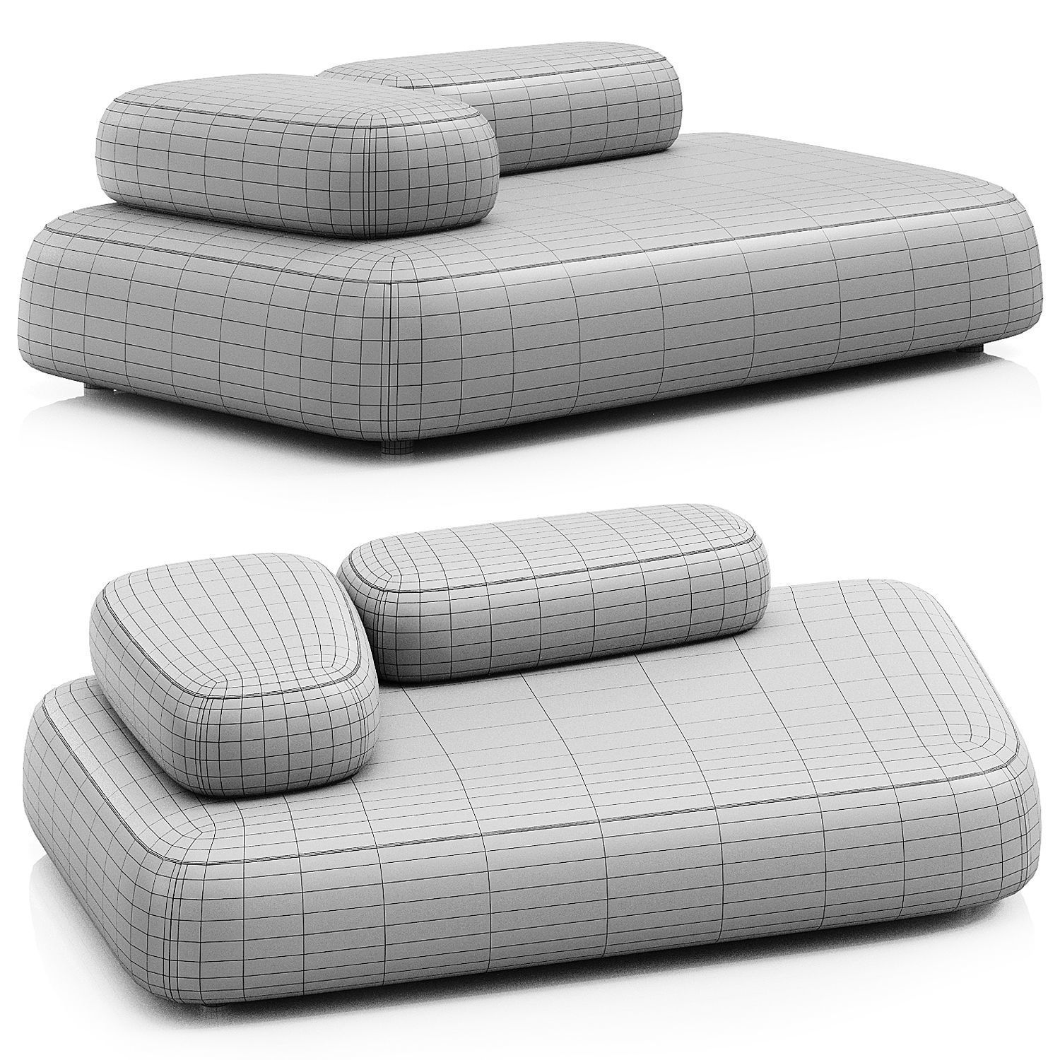 Bubble Rock sofa by Living Divani 3D model_2