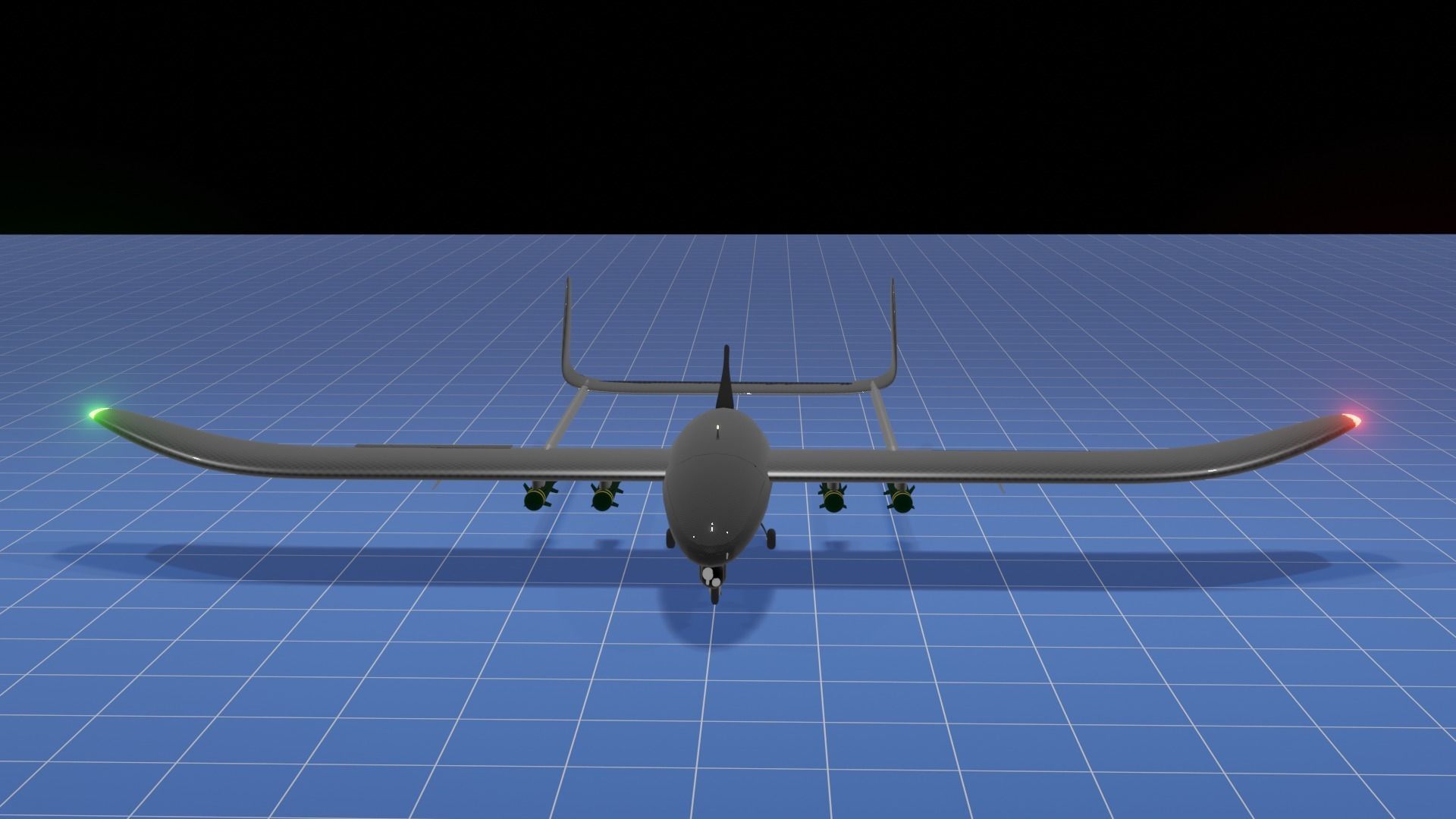 Fixed Wing UAV Drone Free 3D model_1