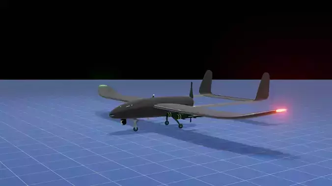 Fixed Wing UAV Drone Free 3D model