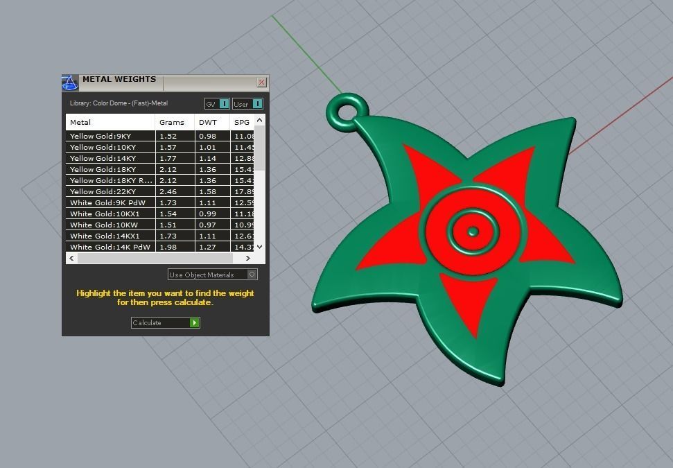 star pendant 3D print model_4