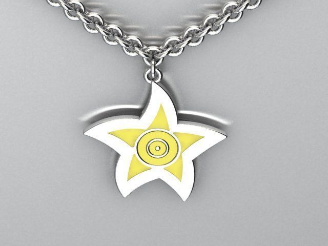 star pendant 3D print model_1