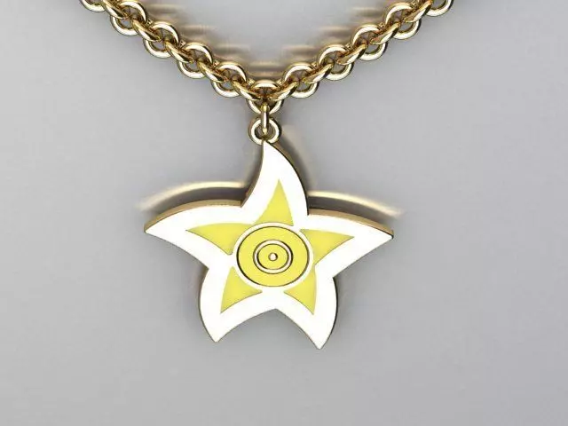star pendant 3D print model_0