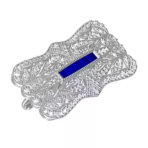 Art Deco Style Designer Brooch 3D print model