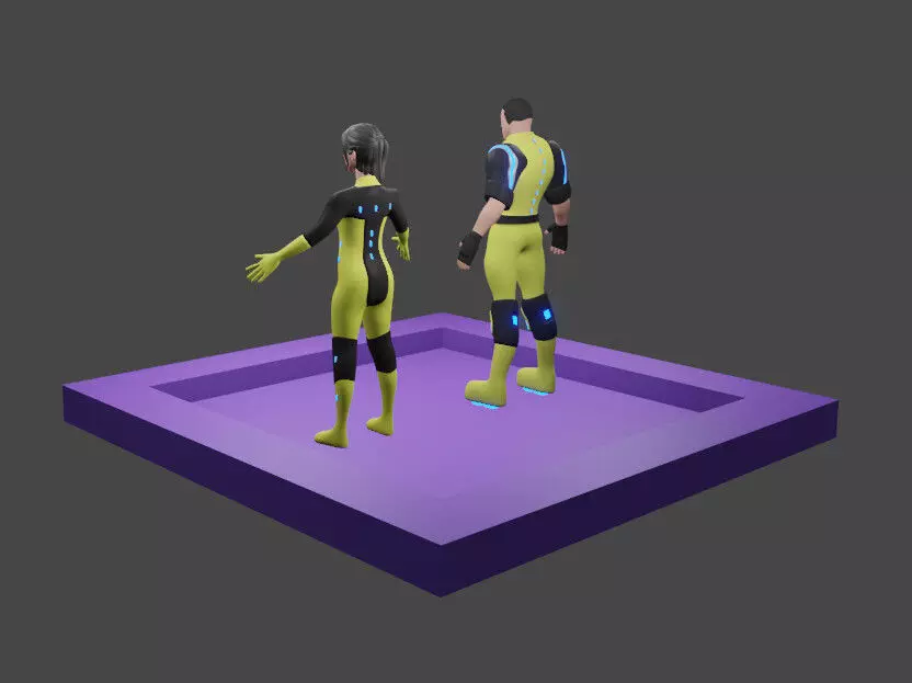 Agent Characters 3D model_0