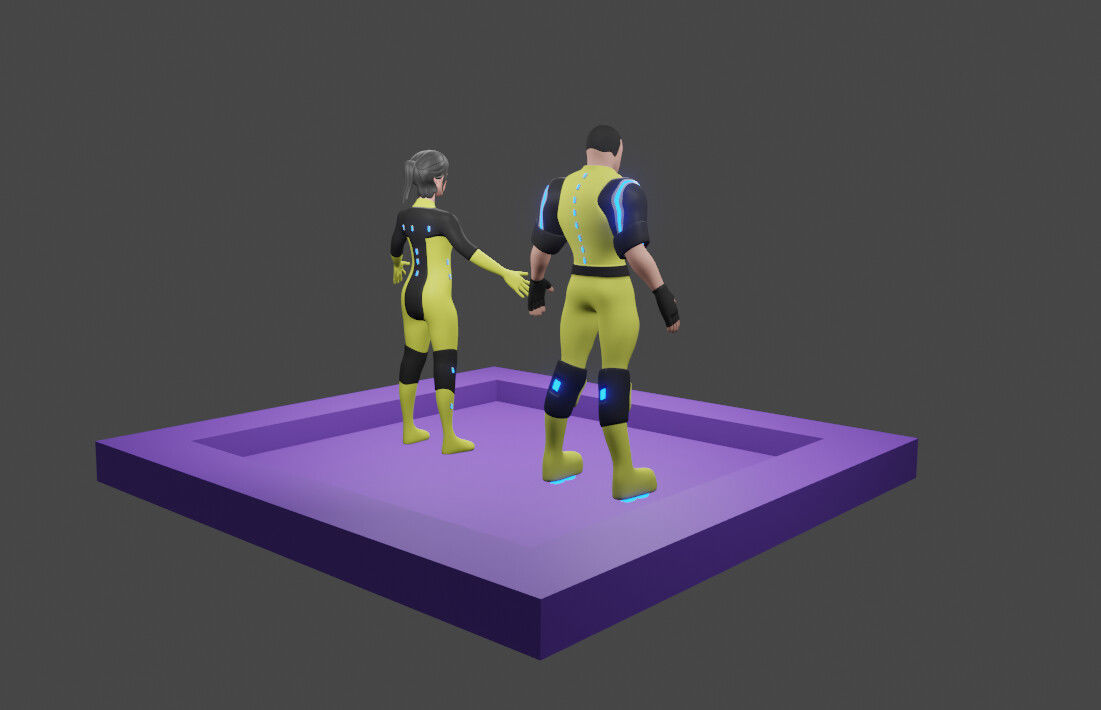 Agent Characters 3D model_3
