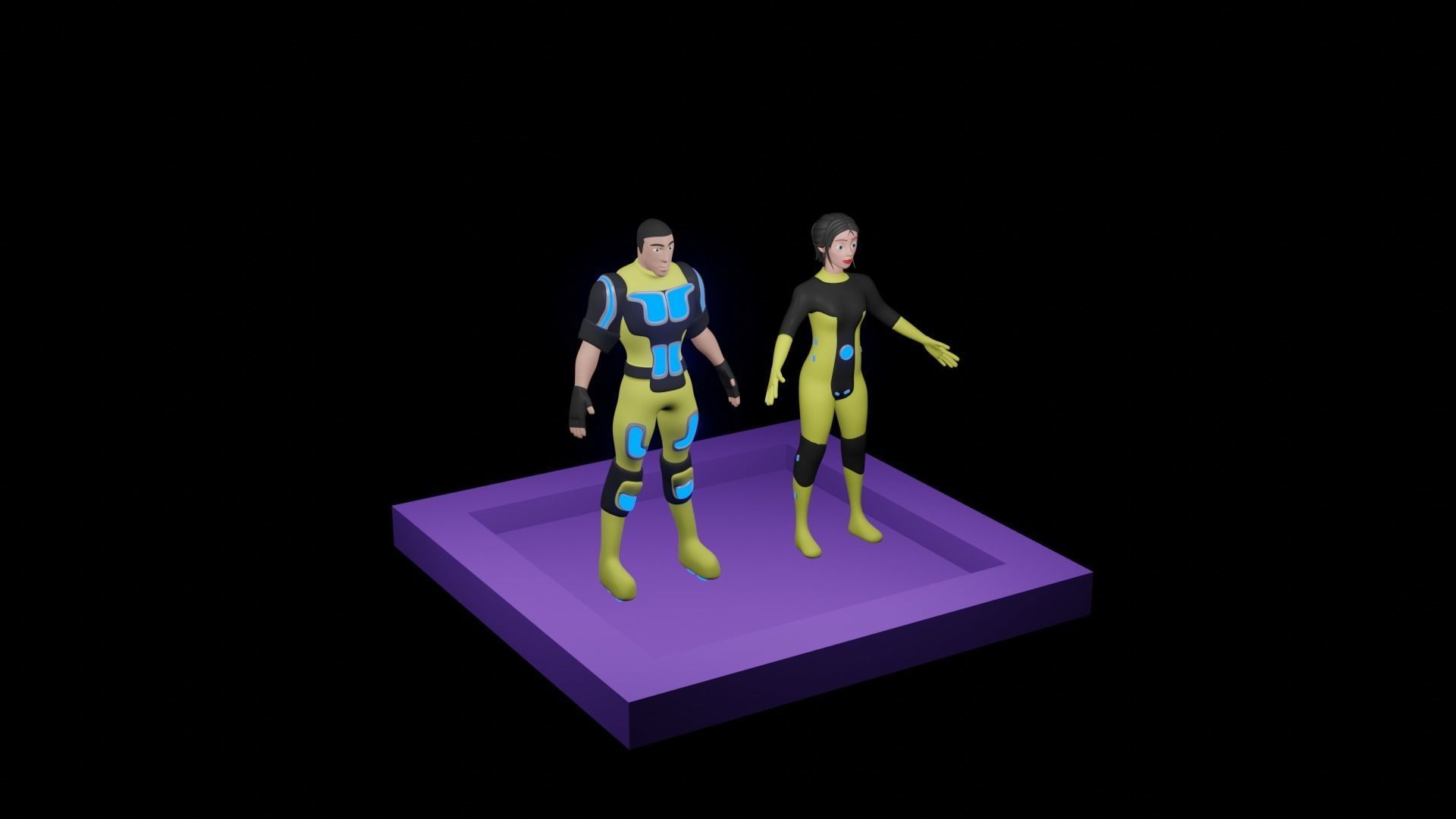 Agent Characters 3D model_1