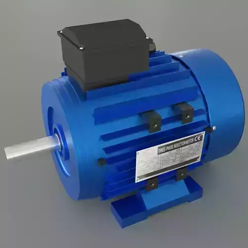 Electric motor Low-poly 3D model