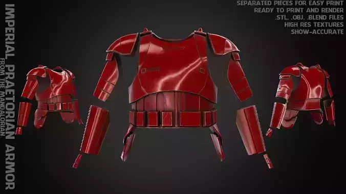 The Mandalorian Imperial Praetorian Guard Armor for Cosplay 3D print model