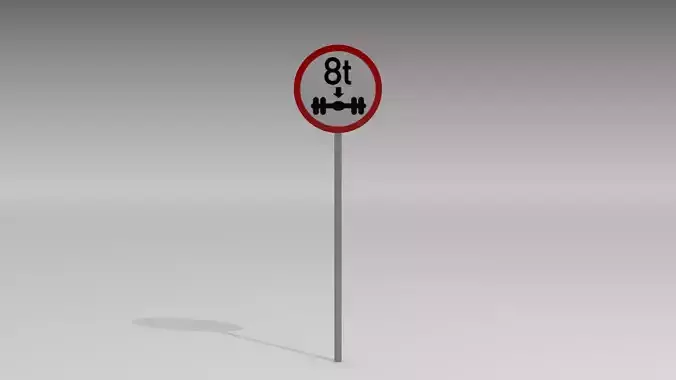 8 Ton on axle sign