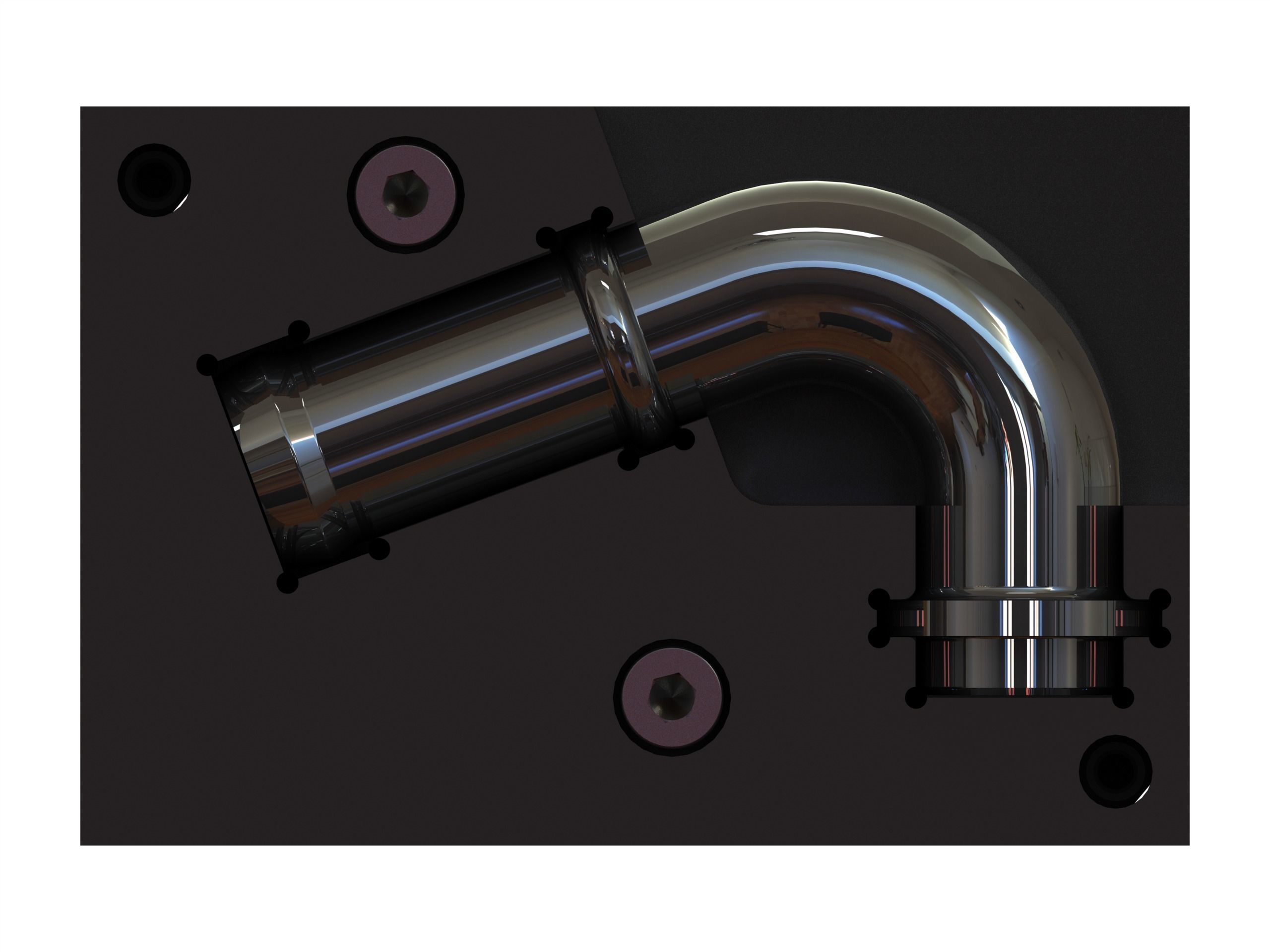 Cooling Pipe Bending Inspection Gauge 3D model rigged CGTrader