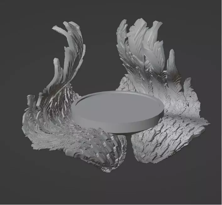 wings statue 3D print model_0
