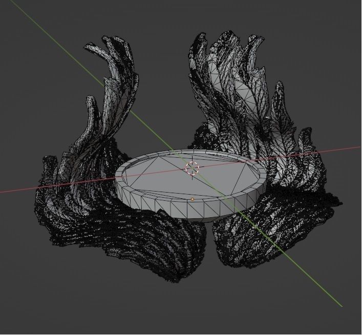 wings statue 3D print model_1