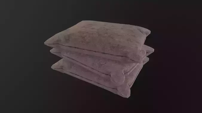 Burlap Sacks 3D Model Low-poly 3D model